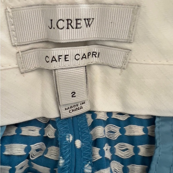 J.Crew Blue Swiss Dot Cafe Capri Pants s. 2 - Picture 3 of 5